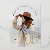 Essence Real Gold Foil Arch Afstuderen aankondigin Folie Uitnodiging (Voorkant)
