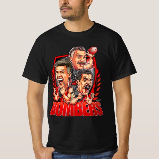 Essendon Bombers team ontwerp T-Shirt - AFL (Voorkant)