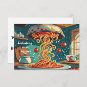 Essens Einladung, Nudelgericht mit Tomatensoße Notitiekaartje (Voorkant / Achterkant)