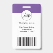 Essential Business Logo Employee Photo Badge (Back)