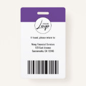 Essential Business Logo Employee Photo Badge (Achterkant)