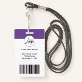 Essential Business Logo Employee Photo Badge (Achterkant met draagriem)