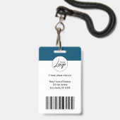 Essential Business Logo Employee Photo Badge (Achterkant met koord)