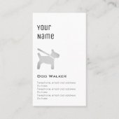 "Essential" Dog Walker Price Cards Visitekaartje (Voorkant)