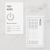 "Essential" Electrice Price Cards Visitekaartje (Voorkant / Achterkant)