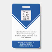 Essential Employee Barcode Photo Security ID Badge (Achterkant)