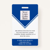 Essential Employee Barcode Photo Security ID Badge (Achterkant)