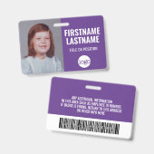 Essential Employee ID Photo, Bar Code, Logo, Name Badge (Voor- en achterkant)
