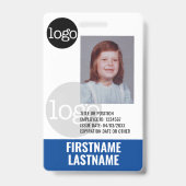 Essential Employee ID Photo Barcode Watermark Logo Badge (Voorzijde)