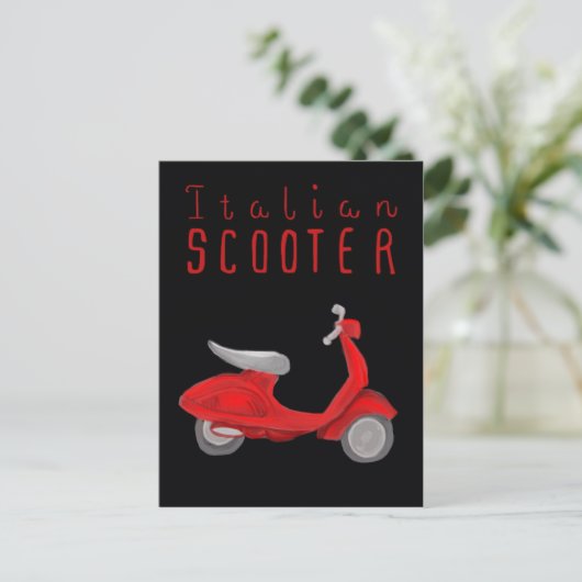 Essential Italië Briefkaart - Italiaanse scooter (Staand voorkant)