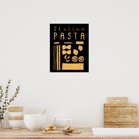 Essential Italië Poster - Italiaanse pasta (Keuken)