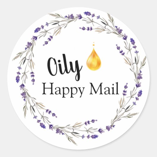 Essential Oil Business - Oily Happy Mail Stickers (Voorkant)