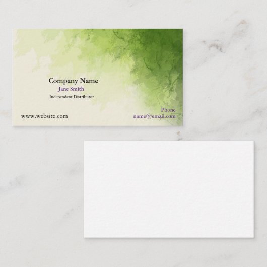 Essential Oil Distributor Visitekaartje (Voorkant / Achterkant)