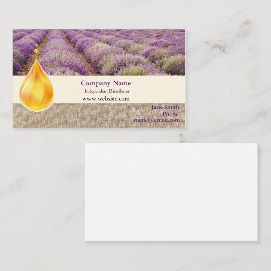 Essential Oil Distributor Visitekaartje (Voorkant / Achterkant)