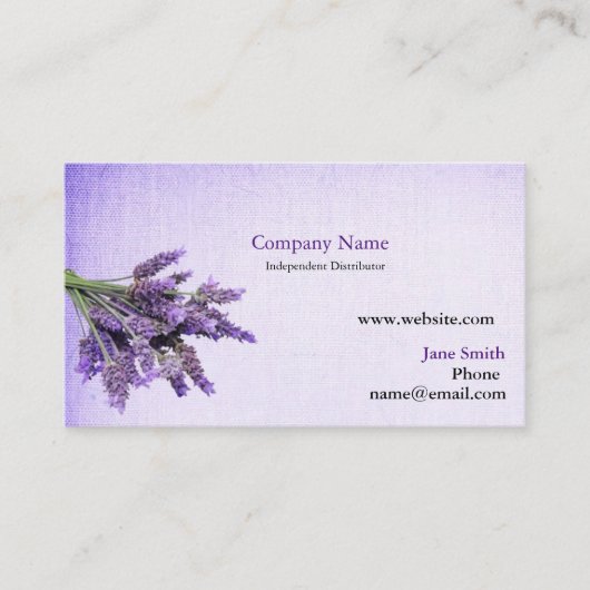 Essential Oil Distributor Visitekaartje (Voorkant)