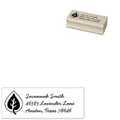 Essential Oil Drop and Leaf Logo Bedrijfsadres Rubberstempel (Gestempeld)