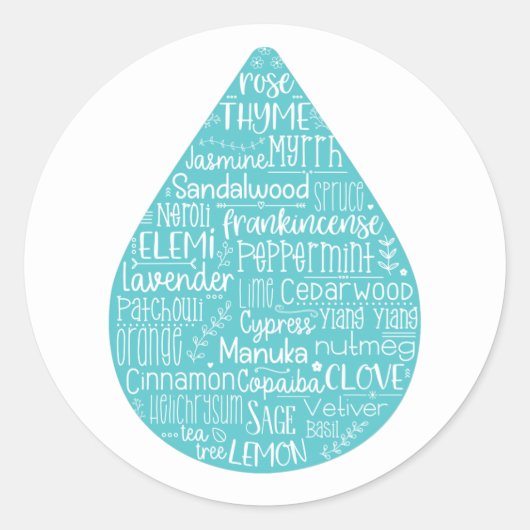Essential Oil Drop Sticker (Voorkant)