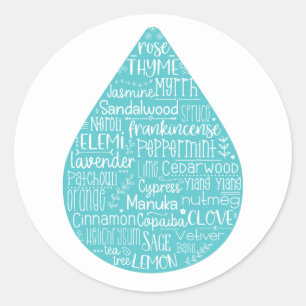 Essential Oil Drop Sticker