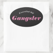Essential Oil Gangster-Stickers Ovale Sticker (Tas)