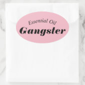 Essential Oil Gangster-Stickers Ovale Sticker (Tas)