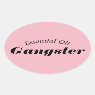 Essential Oil Gangster-Stickers Ovale Sticker
