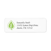 Essential Oil Leaf Logo Zakelijk adres Etiket (Voorkant)