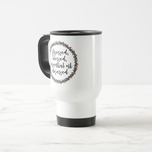 Essential Oil Obsed Travel Mug Reisbeker (Voorkant links)