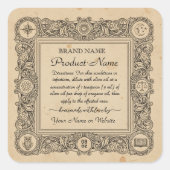 Essential oil  Square Apothecary Style Labels (Voorkant)
