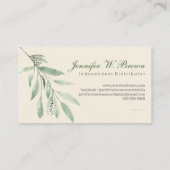 Essential Oils add custom logo beige flower beauty Visitekaartje (Achterkant)