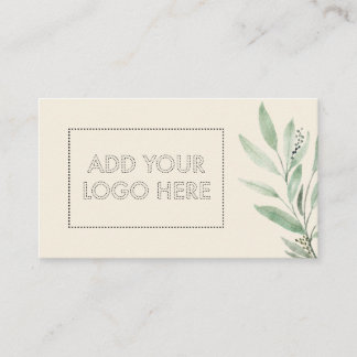 Essential Oils add custom logo beige flower beauty Visitekaartje