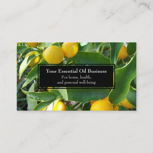 Essential Oils Business Lemon Wellness Visitekaartje (Voorkant)