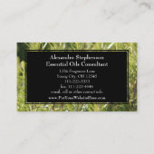 Essential Oils Business Rosemary Herbal Wellness Visitekaartje (Achterkant)