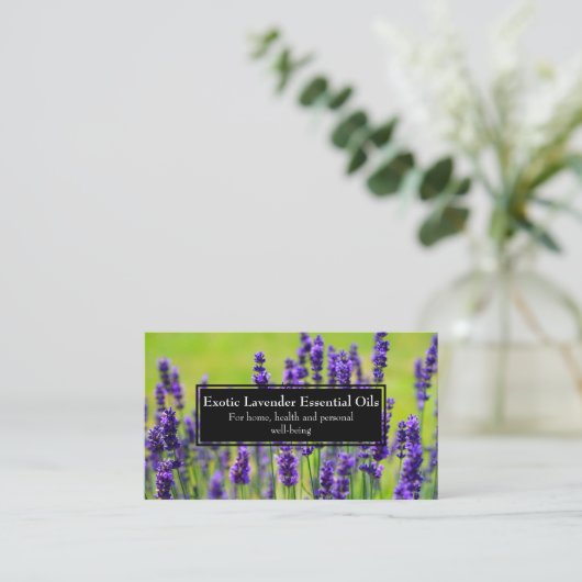 Essential Oils Business Wellness Holistic Lavender Visitekaartje (Staand voorkant)