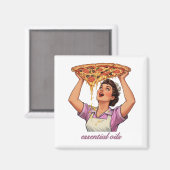 Essential Oils Funny Pizza Illustration | Girly Magneet (Voorkant / Achterkant)