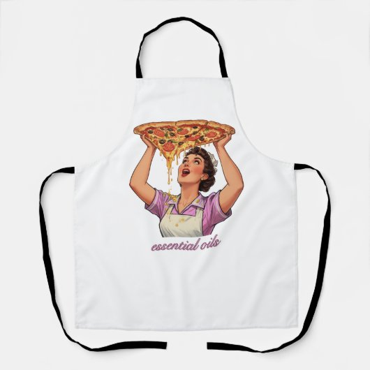 Essential Oils Funny Pizza Illustration | Girly Schort (Voorkant)