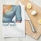 Essential Oils Funny Taco Illustration | Girly Theedoek (Quarter Fold)