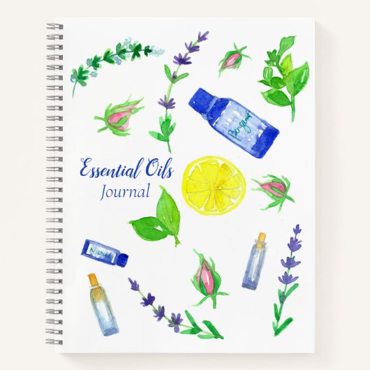 Essential Oils Journal Rosebud Herbs Lemon Notitieboek (Voorkant)