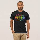 Essential Oils LGBT Pride Rainbow shirt donker (Voorkant volledig)