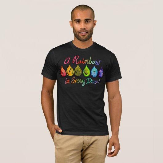 Essential Oils LGBT Pride Rainbow shirt donker (Voorkant volledig)