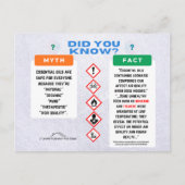 Essential Oils Myth/Fact Postcard Briefkaart (Voorkant)
