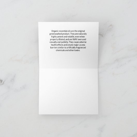Essential Oils Myth/Facts Folded Card Bedankkaart (Binnen)
