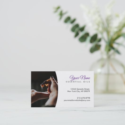 Essential Oils Slogans Visitekaartjes (Staand voorkant)