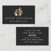 Essential Oils Specialist Flessen & Planten Boho Visitekaartje (Voorkant / Achterkant)