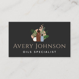 Essential Oils Specialist Flessen & Planten Boho Visitekaartje