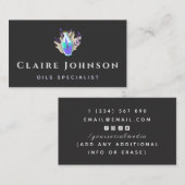 Essential Oils Specialist Paars Potion Leaf Plant Visitekaartje (Voorkant / Achterkant)