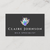 Essential Oils Specialist Paars Potion Leaf Plant Visitekaartje (Voorkant)