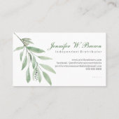 Essential Oils voegen aangepaste groene bloem-scho Visitekaartje (Achterkant)
