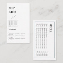 "Essential" Pianist Price Cards