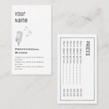 'Essential' Professional Singer-prijskaarten