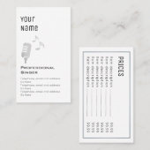 'Essential' Professional Singer-prijskaarten Visitekaartje (Voorkant / Achterkant)